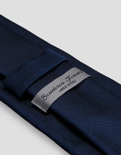 Scuderia Ferrari Online Store - Scuderia Ferrari tie in pure silk - Woven Ties