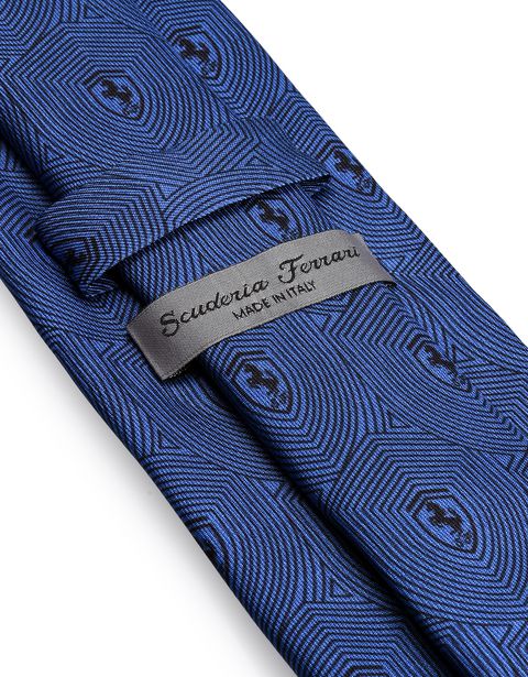 Scuderia Ferrari Online Store - Scuderia Ferrari Pure silk tie - Printed Ties