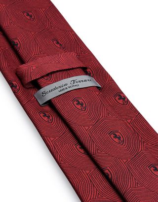 Scuderia Ferrari Online Store - Pure silk Scuderia Ferrari tie - Printed Ties