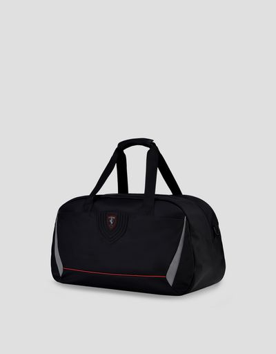 Travel bag in smooth embroidered technical fabric