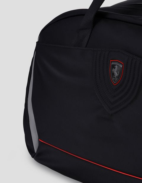 Scuderia Ferrari Online Store - Travel bag in smooth embroidered technical fabric - Duffle Bags