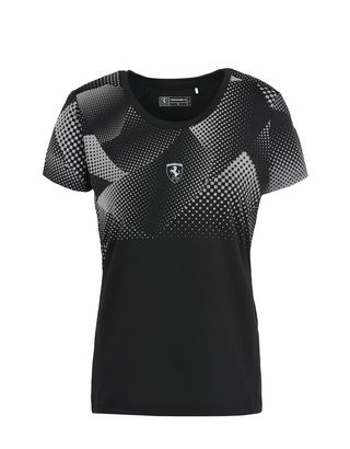Scuderia Ferrari Online Store - Women's athletic T-shirt in reflective technical fabric - Short Sleeve T-Shirts