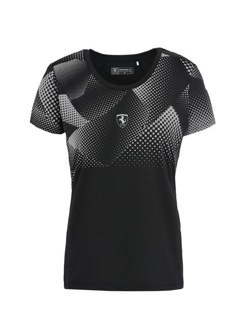 Scuderia Ferrari Online Store - Женская спортивная футболка из светоотражающей технической ткани - Футболки с короткими рукавами