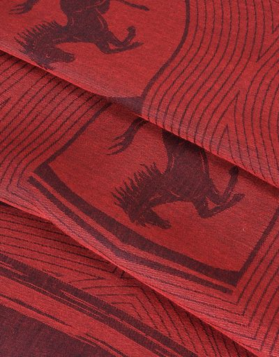 Scuderia Ferrari Online Store - Rectangular jacquard scarf with Ferrari Shield - Scarves