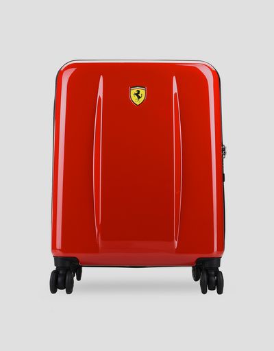 Hard-shell wheeled cabin suitcase with Ferrari Shield