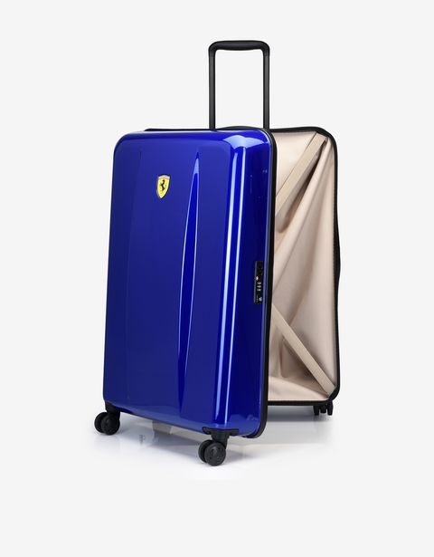 Scuderia Ferrari Online Store - Medium, hard-shell- wheeled suitcase with Ferrari Shield - Trolleys & Luggage