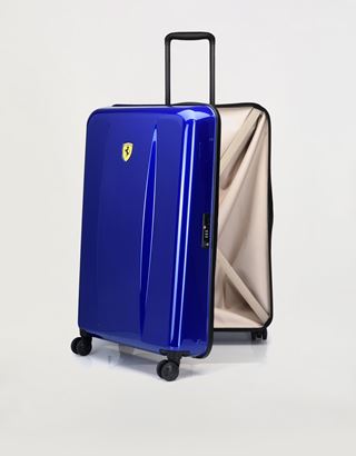 Scuderia Ferrari Online Store - Large, hard-shell wheeled suitcase with Ferrari Shield - Trolleys & Luggage