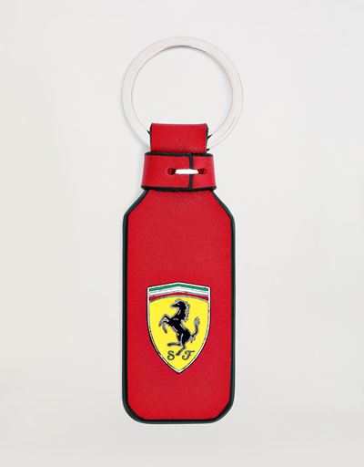 Брелок для ключей из натуральной кожи с эмалевой эмблемой Scudetto и