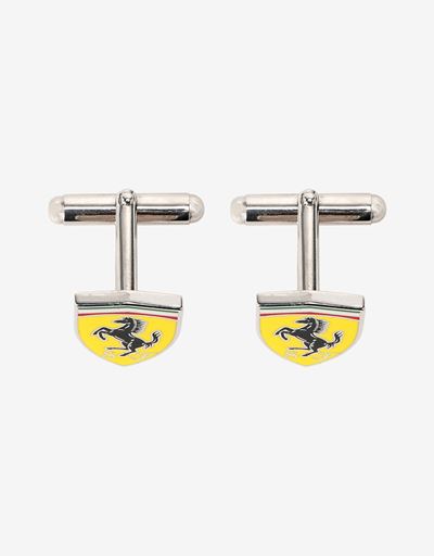 Scuderia Ferrari Online Store - メンズ Scuderia Ferrari シルバーカフリンクス Scudetto型 - カフリンク