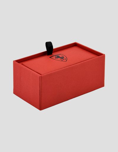 Scuderia Ferrari Online Store - Men's silver cufflinks - Cufflinks