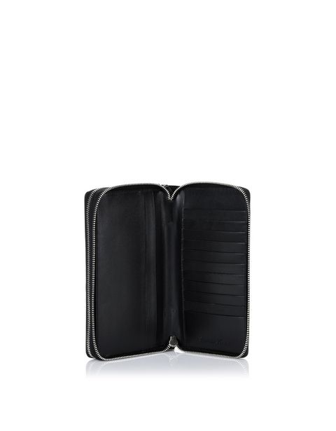 Scuderia Ferrari Online Store - Boarded calfskin leather clutch - Zip-around Wallets