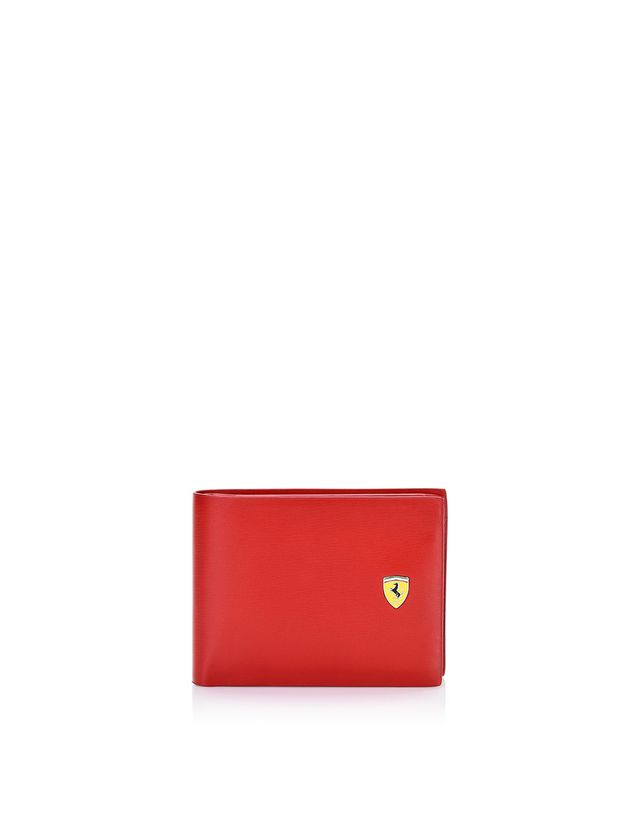 Ferrari Boarded leather bifold wallet Man | Scuderia Ferrari Official Store