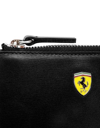Scuderia Ferrari Online Store - Women's boarded leather key pouch - Keyholders
