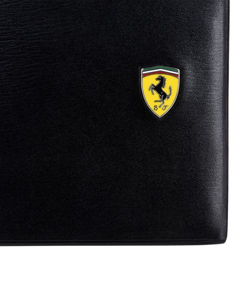 Scuderia Ferrari Online Store - Portefeuille horizontal en cuir palmellato - Portefeuilles horizontaux