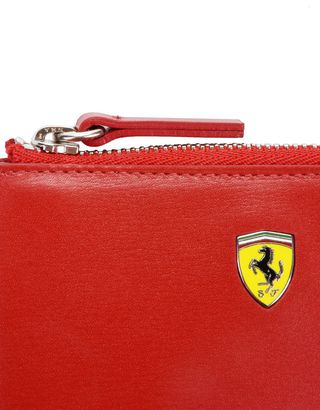 Scuderia Ferrari Online Store - Pochette portachiavi in pelle palmellata donna - Portachiavi