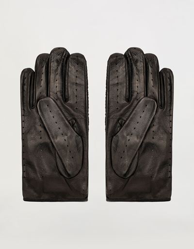 Scuderia Ferrari Online Store - Men's driving gloves in nappa lambskin - Regular Gloves