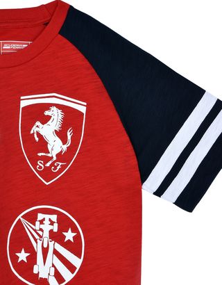 Scuderia Ferrari Online Store - Children’s T-shirt with printed patches - Short Sleeve T-Shirts