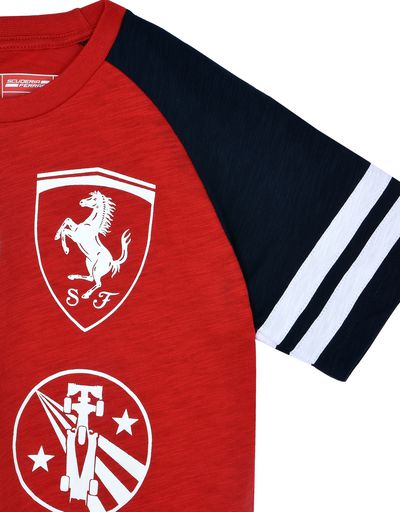 Scuderia Ferrari Online Store - Children’s T-shirt with printed patches - Short Sleeve T-Shirts