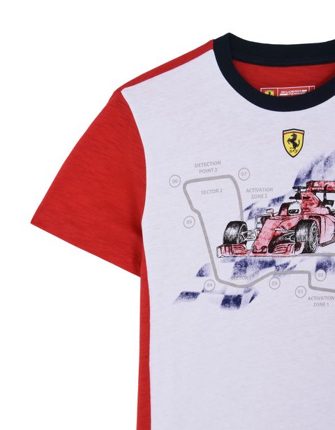Scuderia Ferrari Online Store - Printed T-shirt for teens - Short Sleeve T-Shirts