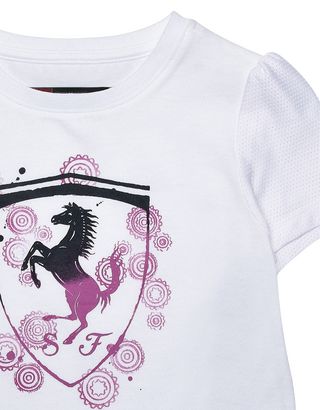 Scuderia Ferrari Online Store - Mädchenshirt mit Ferrari-Abzeichen - Kurzärmelige T-Shirts