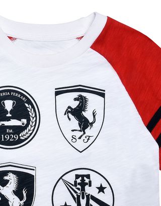 Scuderia Ferrari Online Store - Kids T-shirt with printed patches -