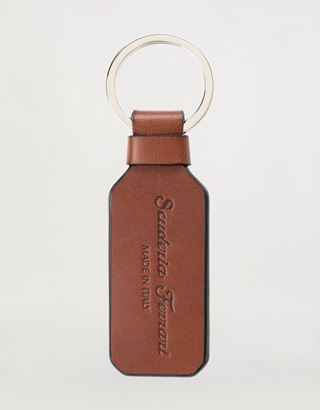 Scuderia Ferrari Online Store - Leather keyring with Shield - Keyholders