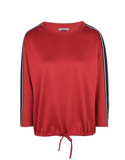 Scuderia Ferrari Online Store - Women's crewneck sweater with tone-on-tone Ferrari Shield - Crew Neck Sweaters