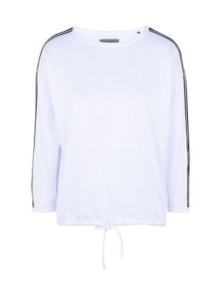 Scuderia Ferrari Online Store - Women's crewneck sweater with tone-on-tone Ferrari Shield - Crew Neck Jumpers