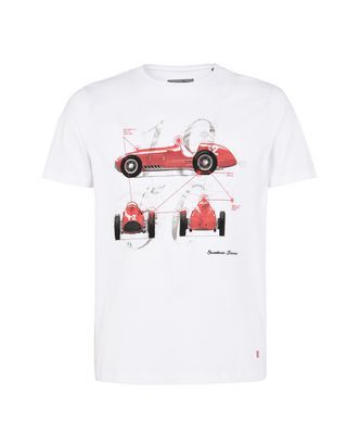 Scuderia Ferrari Online Store - Men's Scuderia Ferrari crewneck T-shirt with Formula 1 print - Short Sleeve T-Shirts