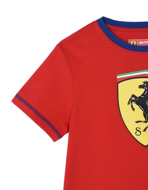 Scuderia Ferrari Online Store - T-shirt with Shield for teens - Short Sleeve T-Shirts
