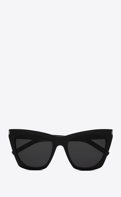 SAINT LAURENT ニューウェイブ レディース サングラス ニュー・ウェーブ 214 ケイト、アセテート製ブラックフレーム、グレーレンズ a_V4