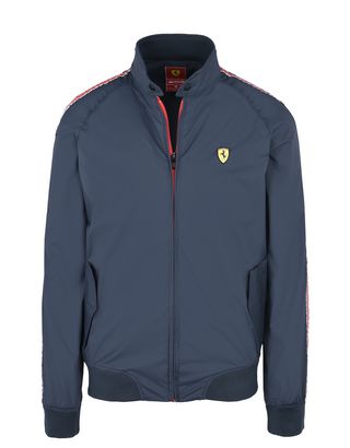 Scuderia Ferrari Online Store - Men's rain jacket with Scuderia Ferrari Icon Tape -