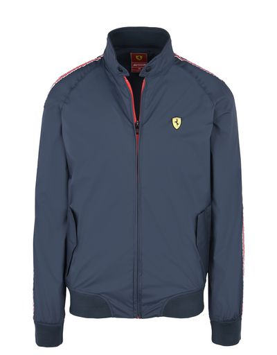 Scuderia Ferrari Online Store - Men's rain jacket with Scuderia Ferrari Icon Tape - Raincoats