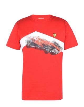 Scuderia Ferrari Online Store - T-Shirt with exclusive Scuderia Ferrari print - Short Sleeve T-Shirts