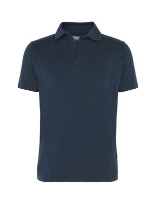 Scuderia Ferrari Online Store - Solid color polo shirt with an aged look - Short Sleeve Polos