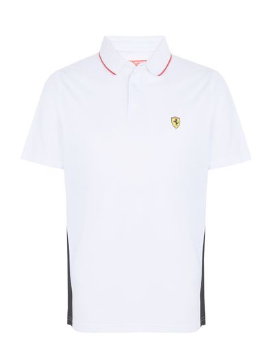 Scuderia Ferrari Online Store - Short-sleeve Scuderia Ferrari polo shirt with Icon Tape - Short Sleeve Polos