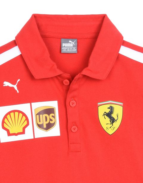 Scuderia Ferrari Online Store - Scuderia Ferrari Replica 2018 polo shirt for teens - Short Sleeve Polos