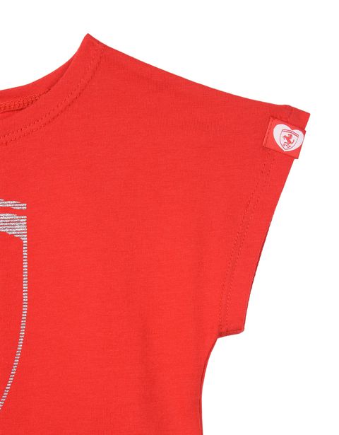 Scuderia Ferrari Online Store - T-shirt for girls with Shield - Short Sleeve T-Shirts