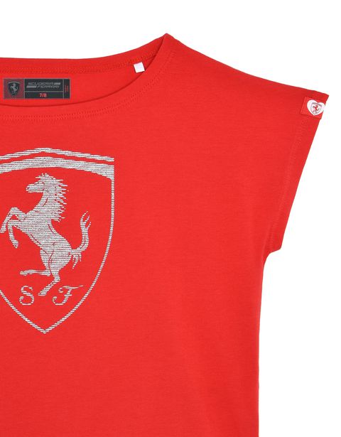 Scuderia Ferrari Online Store - T-shirt for girls with Shield - Short Sleeve T-Shirts