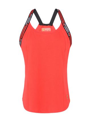 Scuderia Ferrari Online Store - Red sports tank top with Scuderia Ferrari detail - Tank Tops