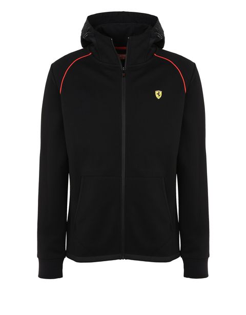 Scuderia Ferrari Online Store - Men's hooded sweatshirt in scuba fabric - Zip Hood Sweaters