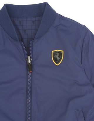 Scuderia Ferrari Online Store - Reversible waterproof jacket for teens - Bombers & Track Jackets