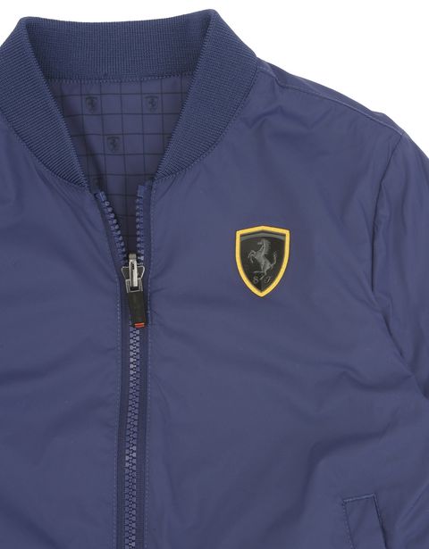 Scuderia Ferrari Online Store - Reversible waterproof jacket for teens - Bombers & Track Jackets