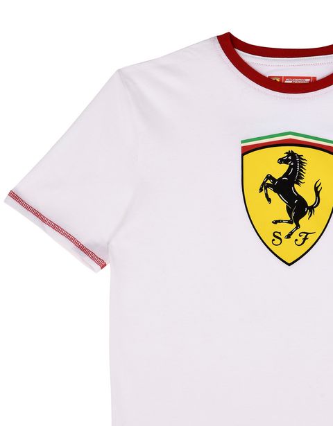 Scuderia Ferrari Online Store - T-shirt with Shield for teens - Short Sleeve T-Shirts