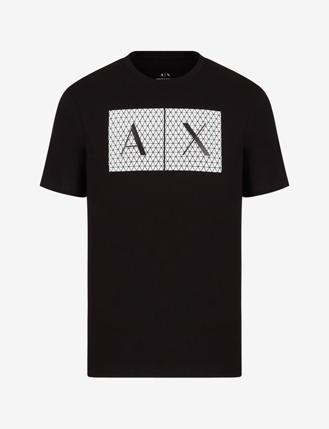 Armani Exchange T-Shirt Con Logo Nero Cotone