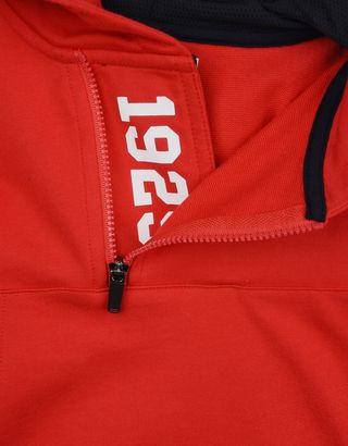 Scuderia Ferrari Online Store - Red hooded sweatshirt for teens - Zip Hood Sweaters