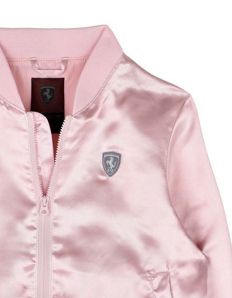 Scuderia Ferrari Online Store - Bomber jacket for girls with Shield on the chest - Bombers & Track Jackets