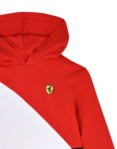 Scuderia Ferrari Online Store - Kids tricolour hooded sweatshirt - Hooded Jumpers
