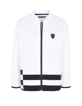 Scuderia Ferrari Online Store - 3/4 sleeve sweatshirt in scuba fabric - Zip Sweaters
