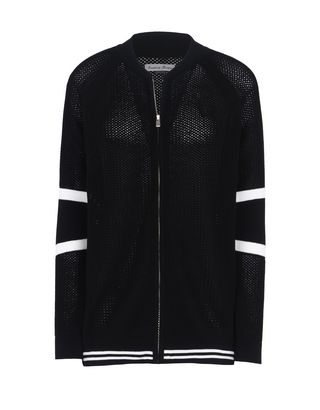 Scuderia Ferrari Online Store - Women's knit bomber jacket with full zipper - Zip Sweaters